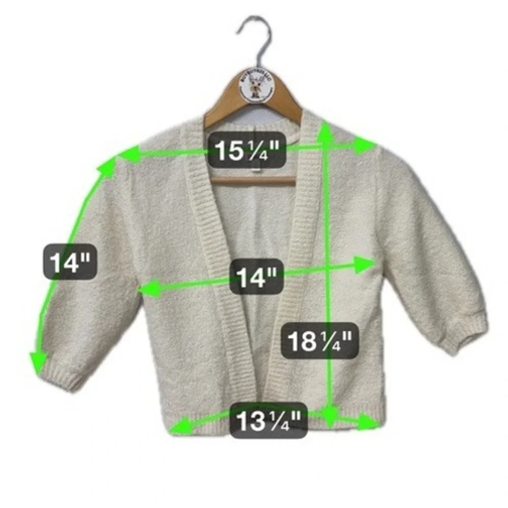 Gymboree Cream Textured Knit Cropped Cardigan Sweater‎ 4T 5T 6 Girls